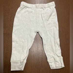 Soft Cotton Cream Toddler Jogger Pants